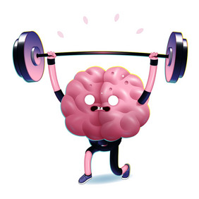 火车你的大脑的向量插图培训大脑活动举重部分大脑集合火车你的大脑举重