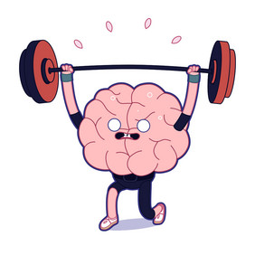 火车你的大脑的平概述了向量插图培训大脑活动举重部分大脑集合火车你的大脑举重