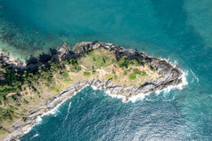 蓬泰普普罗姆贴洞穴图标普吉岛泰国空中视图从无人机相机phromthep洞穴视图点普吉岛