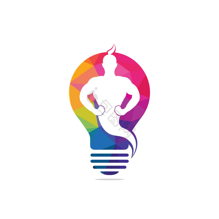 精灵灯泡标志魔法幻想精灵标志图片