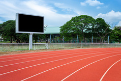 数字空白记分板足球体育场与运行跟踪体育运动体育场户外广告广告牌领导空黑色的屏幕数字