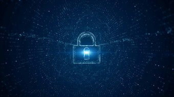 锁图标网络安全数字数据网络保护高速连接数据分析技术数据二进制代码网络输送未来技术数字背景概念