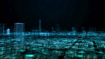 数字城市网络安全数字数据未来主义的和技术的互联网和大数据云计算使用<strong>人工</strong>情报连接数据分析背景概念