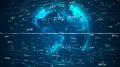 技术网络数据连接数字网络和网络安全概念全球网络高速连接背景