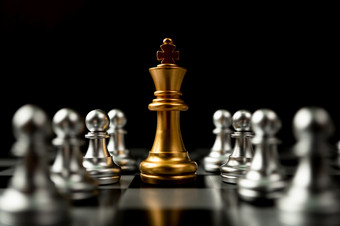 金国际象棋王站周围其他国际象棋概念领袖必须有勇气和挑战的竞争领导和业务愿景为赢得业务游戏