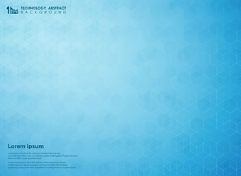 摘要梯度蓝色的科学五角大楼技术未来主义的模式背景六角设计为使用海报宣传册年度杂志和艺术工作向量每股收益