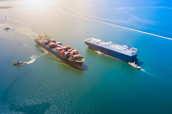 大国际航运业务为服务加载货物容器运输开放海是太平洋空中前视图弗罗姆无人机相机