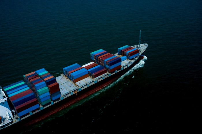 容器船航行的海洋业务货物物流服务和运输国图片