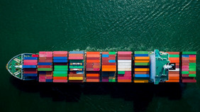 容器船航行的海洋业务货物物流服务和运输国