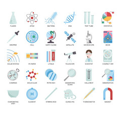 集科学研究薄行图标为任何网络和应用程序项目