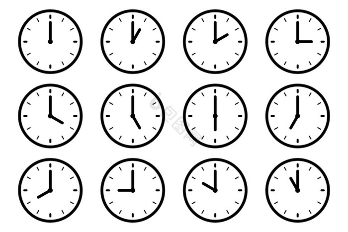 时间时钟图标象征集图片