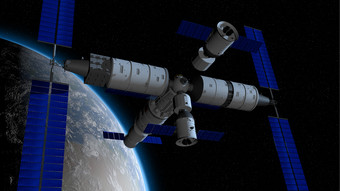 神舟载人空间船的方向耦合的天河核心模块天宫中国人空间站与的地球地球<strong>后面</strong>黑色的空间与星星背景插图神舟载人空间船的方向耦合的天宫中国人空间站与的地球地球<strong>后面</strong>黑色的空间与星星背景插图