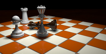 使彻底失败的下降黑色的王与的<strong>女王</strong>兵和白色塔明亮的棕色（的）和白色国际象棋董事会黑暗棕色（的）表面黑色的背景插图使彻底失败的下降黑色的王与的<strong>女王</strong>兵和白色塔棕色（的）和白色国际象棋董事会黑暗棕色（的）表面