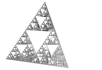 灰色的sierpinski三角形白色背景分形与的整体形状等边三角形三角形细分递归地成小等边三角形三角形插图sierpinski三角形白色背景分形与的整体形状等边三角形三角形细分递归地成小等边三角形三角