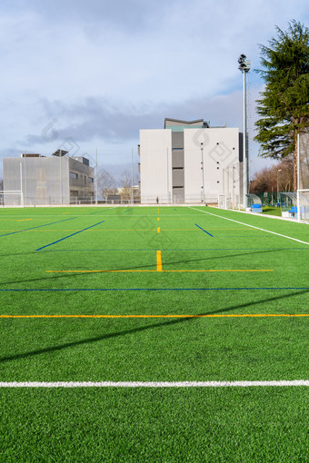 足球营圣地亚哥孔波斯特拉大学与人工的地盘
