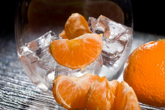 照片美味的橙色官员冰多维数据集