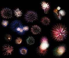 作文许多色彩斑斓的烟花庆祝新一年而且独立一天的第四7月