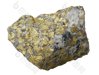 分裂黄铜矿孤立的白色背景