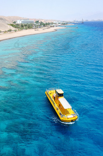 海岸的红色的海海湾埃拉特以色列