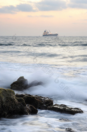 地中海海岸<strong>南部</strong>以色列附近的城市阿什凯隆地中海海岸以色列