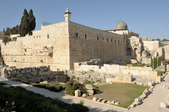 古老的墙的老城市耶路撒冷墙耶路撒冷