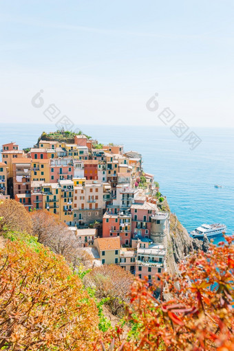 令人惊异的视图老村manarola<strong>上市</strong>联合国教科文组织五渔村利古里亚意大利令人惊异的视图的美丽的村manarola的五渔村储备