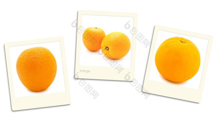 大意:老风格照片橙子在白色背景橙色照片