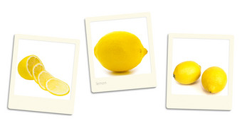 大意:老风格照片柠檬在白色背景柠檬照片