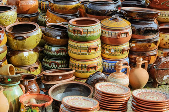很多老陶器陶器的陶器市场陶器陶器