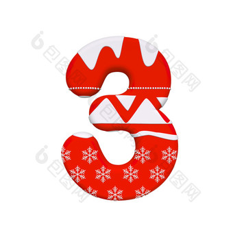 圣诞节数量圣诞节数字孤立的白色背景这字母完美的为有创意的插图相关的但不有限的庆祝活动圣诞老人老人冬天