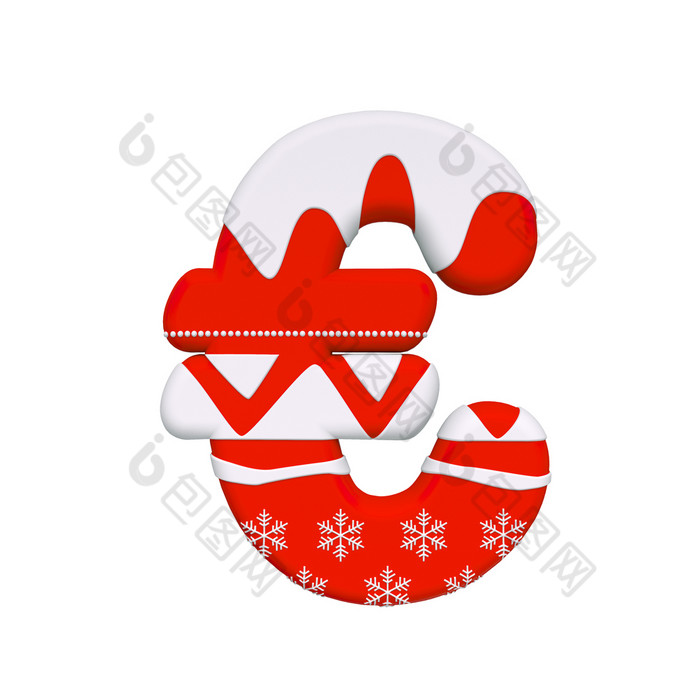 圣诞节欧元货币标志圣诞节钱象征孤立的白色背景这字母完美的为有创意的插图相关的但不有限的庆祝活动圣诞老人老人冬天