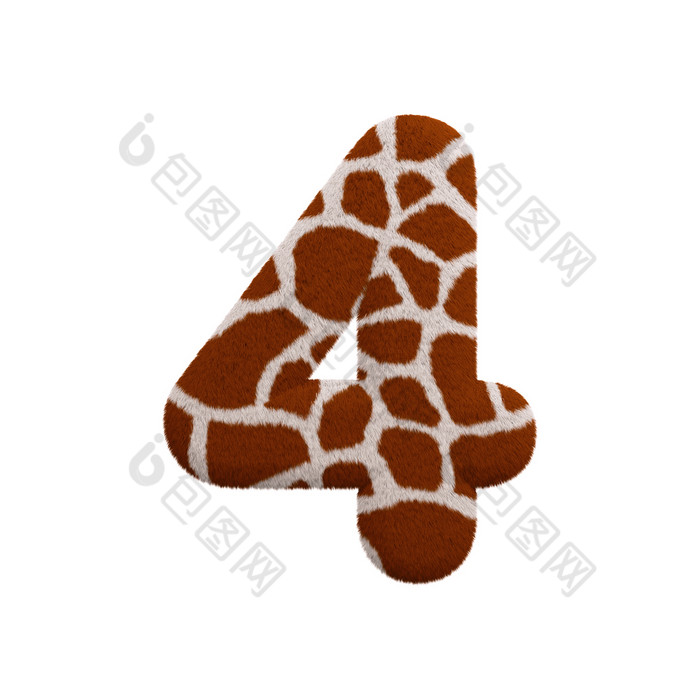 长颈鹿数量长颈鹿皮毛数字孤立的白色背景这字母完美的为有创意的插图相关的但不有限的Safari野生动物非洲