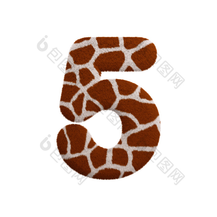 长颈鹿数量长颈鹿皮毛数字孤立的白色背景这字母完美的为有创意的插图相关的但不有限的Safari野生动物非洲