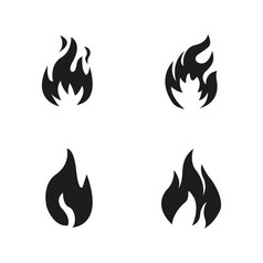 向量象征火火焰图标白色背景