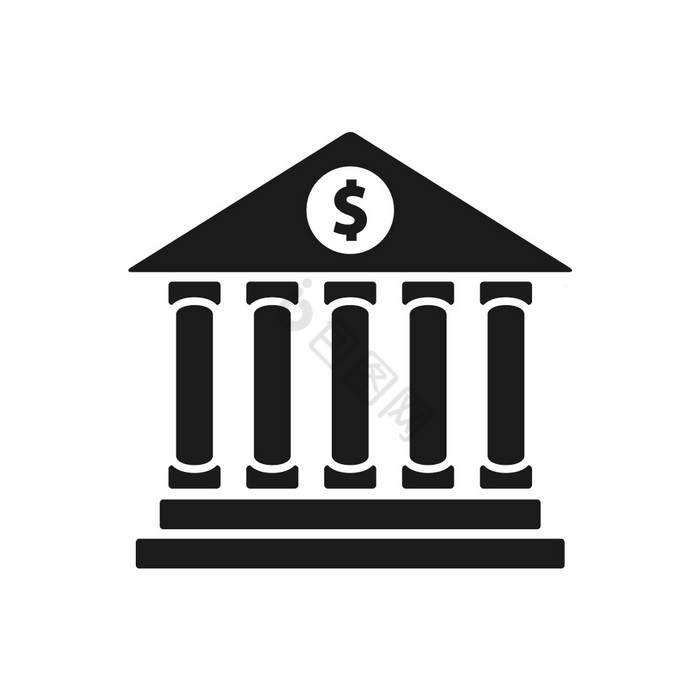 银行向量图标银行象征