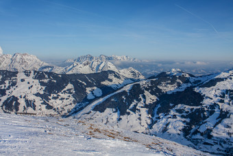 美丽的<strong>视图</strong>的雪山冬天体育运动<strong>全景</strong>的奥地利滑雪度假胜地奥地利美丽的<strong>视图</strong>的雪山冬天体育运动