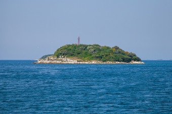 小废弃的无人居住的岛亚得里亚海海旅行欧洲小废弃的无人居住的岛亚得里亚海海