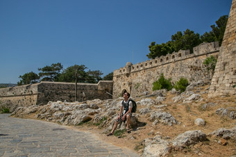 雷西姆诺城市与的堡垒堡垒克里特岛希腊雷西姆诺城市与的堡垒堡垒希腊