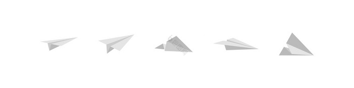 纸飞机集向量飞机折叠平插图飞行飞机与不同图片