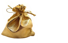 小金礼物袋为圣诞节情人节一天