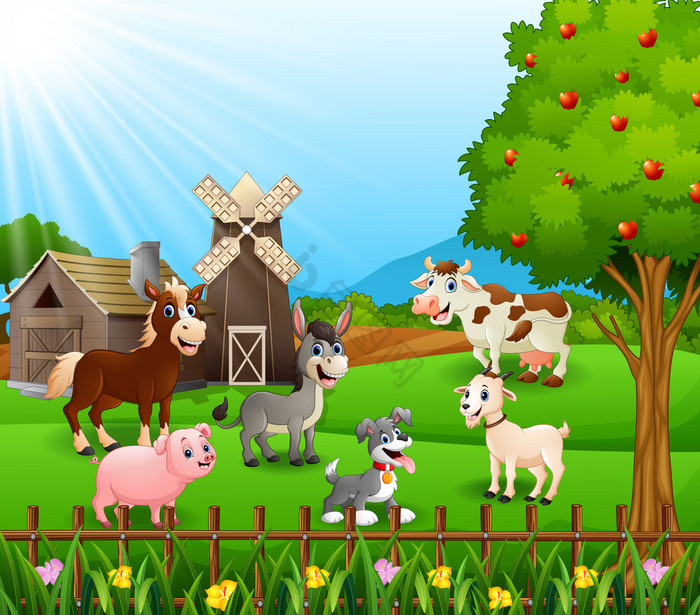 农场与快乐动物图片