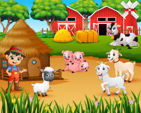 农民和农场动物的农场