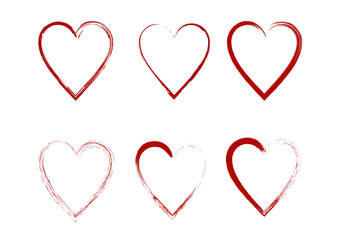 向量心轮廓心形状设计为爱符号向量向量心轮廓心形状设计为爱符号