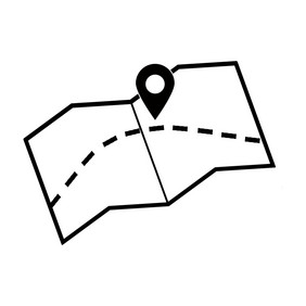 地图与位置向量图标地图与位置向量图标