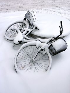 下降自行车覆盖雪日内瓦瑞士