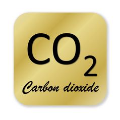 金化学公式碳二氧化物象征孤立的白色背景碳二氧化物象征