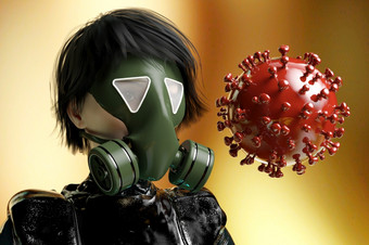 艺术插图的冠状病毒SARS-cov-