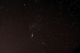 阿斯特罗照片星空与猎户座和猎户座星云