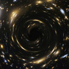 艺术表示宇宙黑色的洞元素有家具的已开启