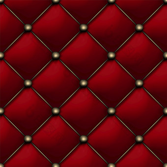 红色的不光滑的皮革纹理无缝的模式贵宾背景室内装潢丰富的和奢侈品沙发向量摘要古董插图特写镜头